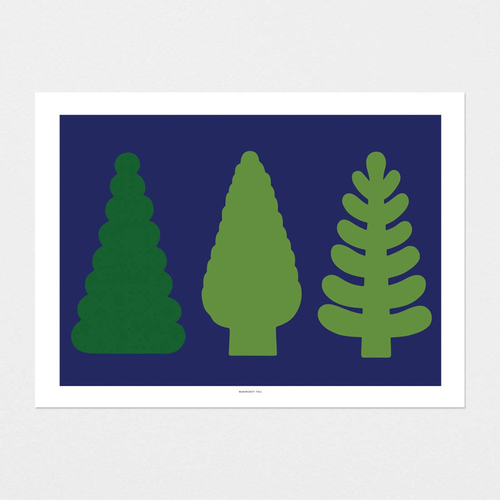 Tree & Tree Folding Card