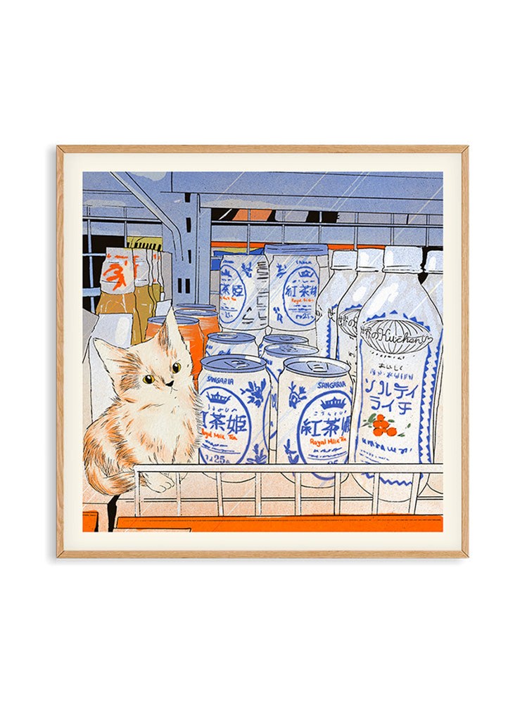 Bodega Cat Drinks by Eniko Eged (50x50cm)