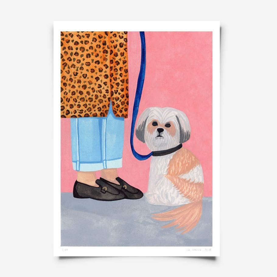 Dog and Fashion Print (50x70cm)