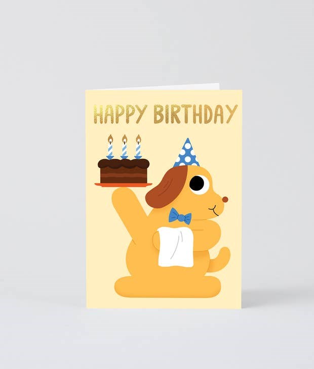 Happy Birthday Dog Cake Card x Elliot Kruszynski