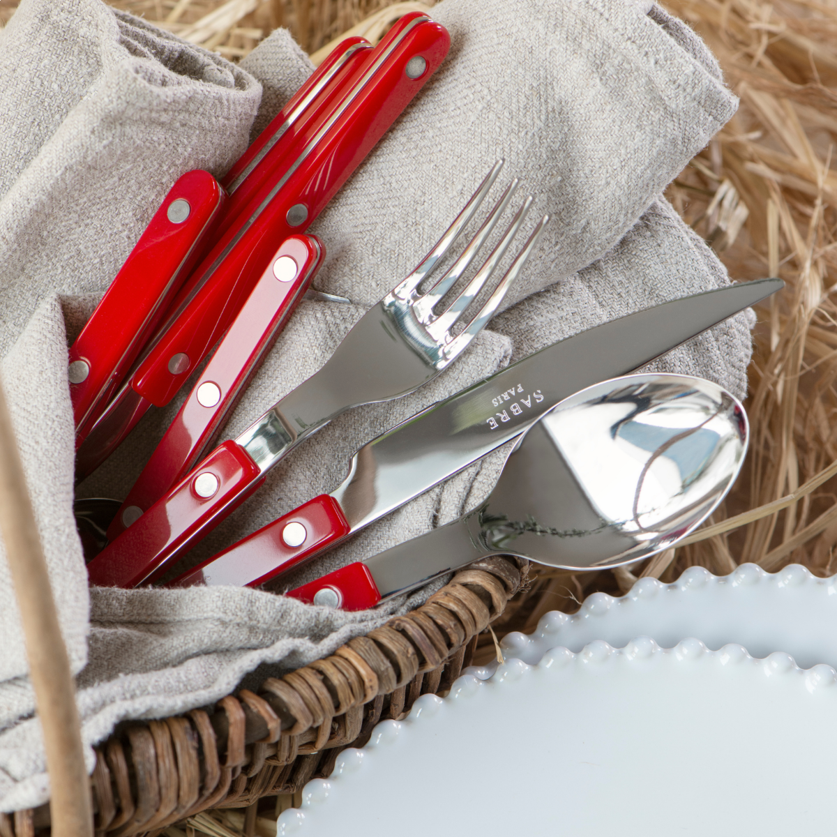 Sabre Paris Bistrot Cutlery – Burgundy – Hands