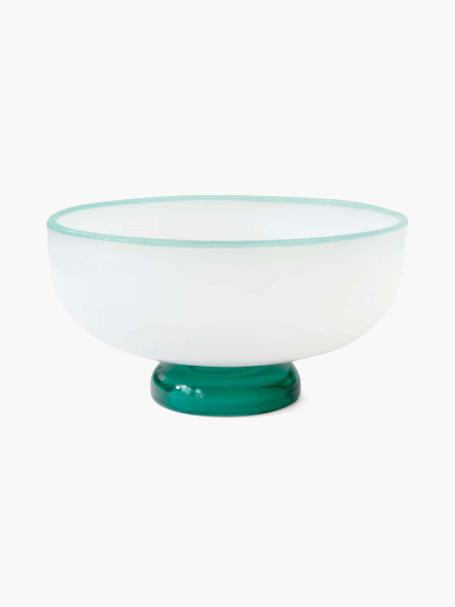 Snow Bowl - White with Green Rim