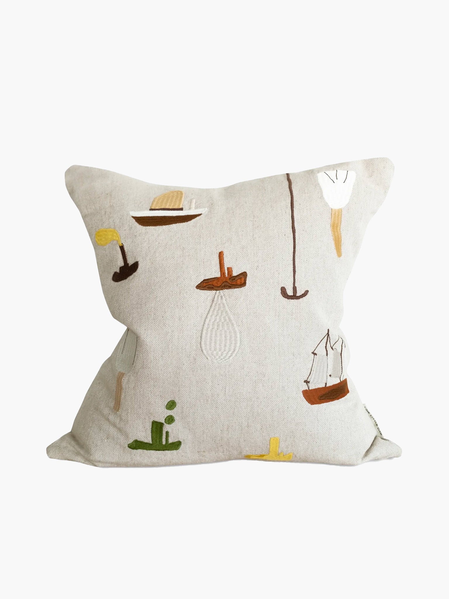 Sail With Me Embroidered Cushion Cover