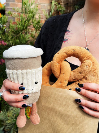 To Go Jellycat Coffee Cup Bag Jellycat Jellycat A Cute Plush Toy