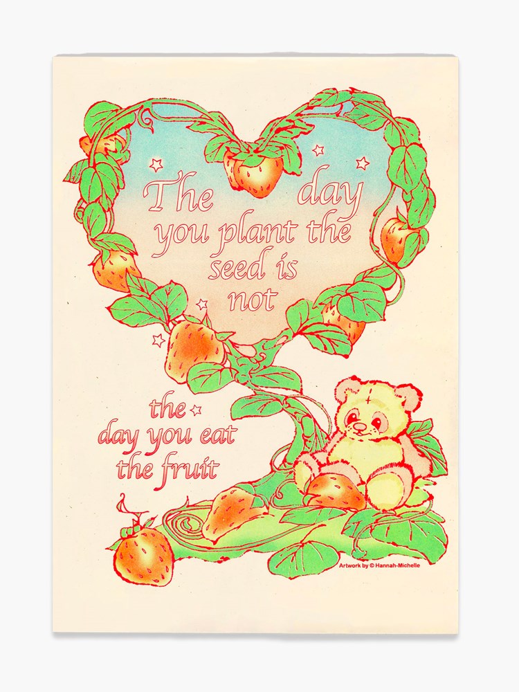 The Day You Plant the Seed by Hannah-Michelle Bayley - Risograph Print (A3)