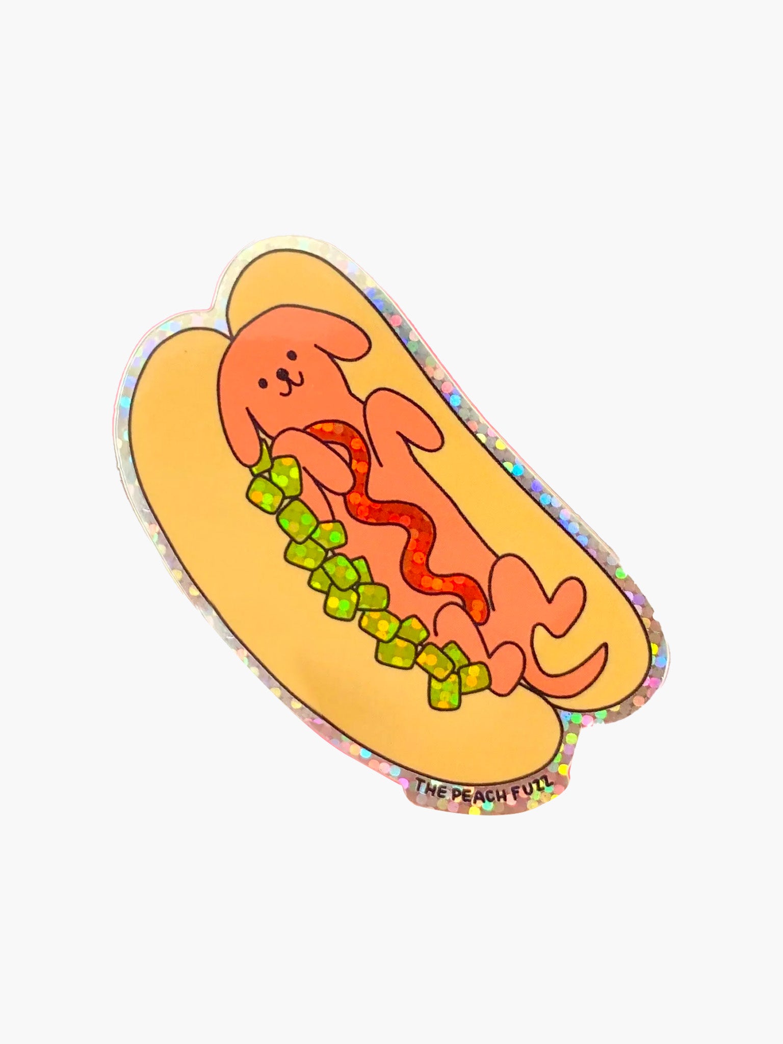 Hot Doggy Dog Glitter Sticker