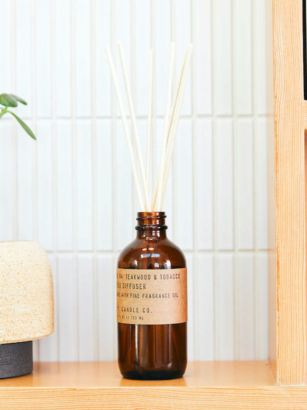 Tyler Candles Reed Diffuser P.F. Candle Co. Reed Diffuser - No.04 Teakwood & Tobacco – Hands