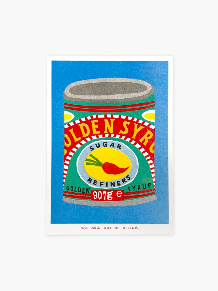 Golden Syrup Can - Risograph Print (13x18cm)