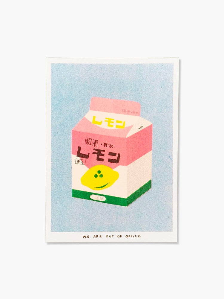 Lemon Milk Box - Risograph Print (13x18cm)