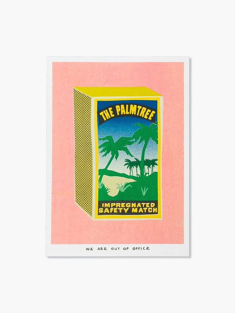 Palmtree Matchbox - Risograph Print (13x18cm)