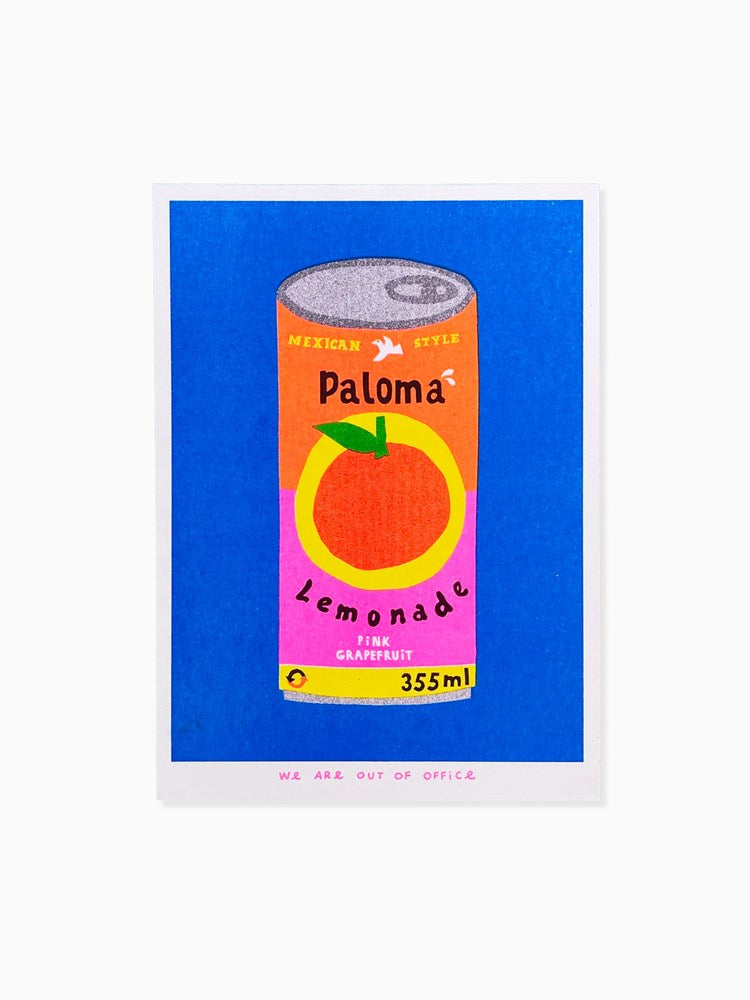 Paloma Lemonade Can - Risograph Print (13x18cm)