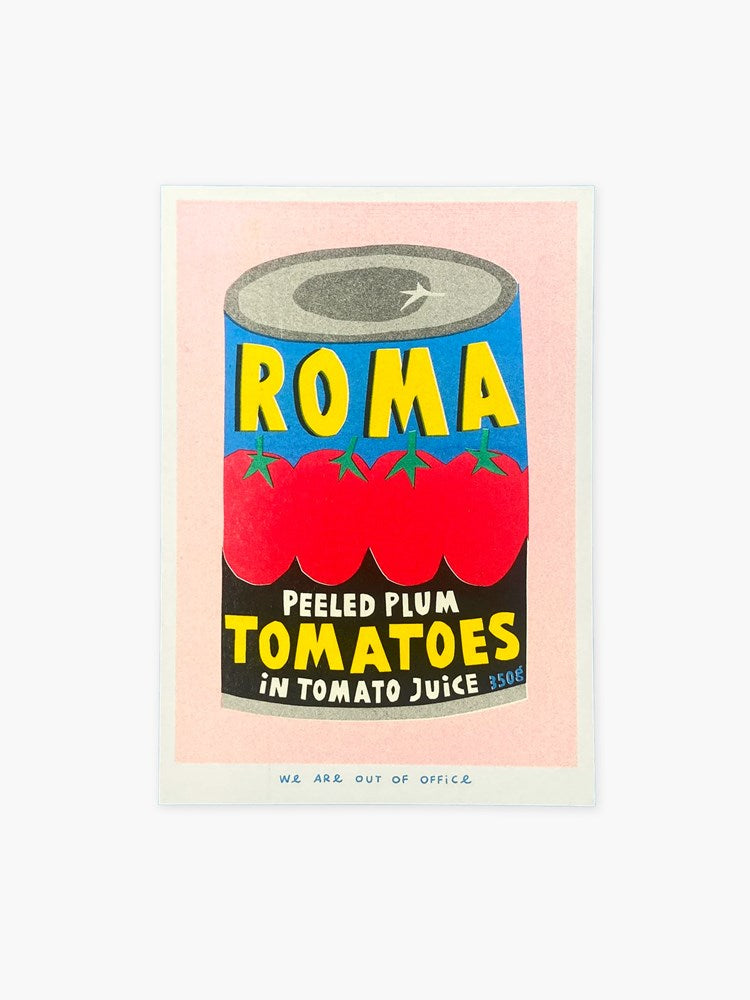 Roma Plum Tomatoes - Risograph Print (13x18cm)